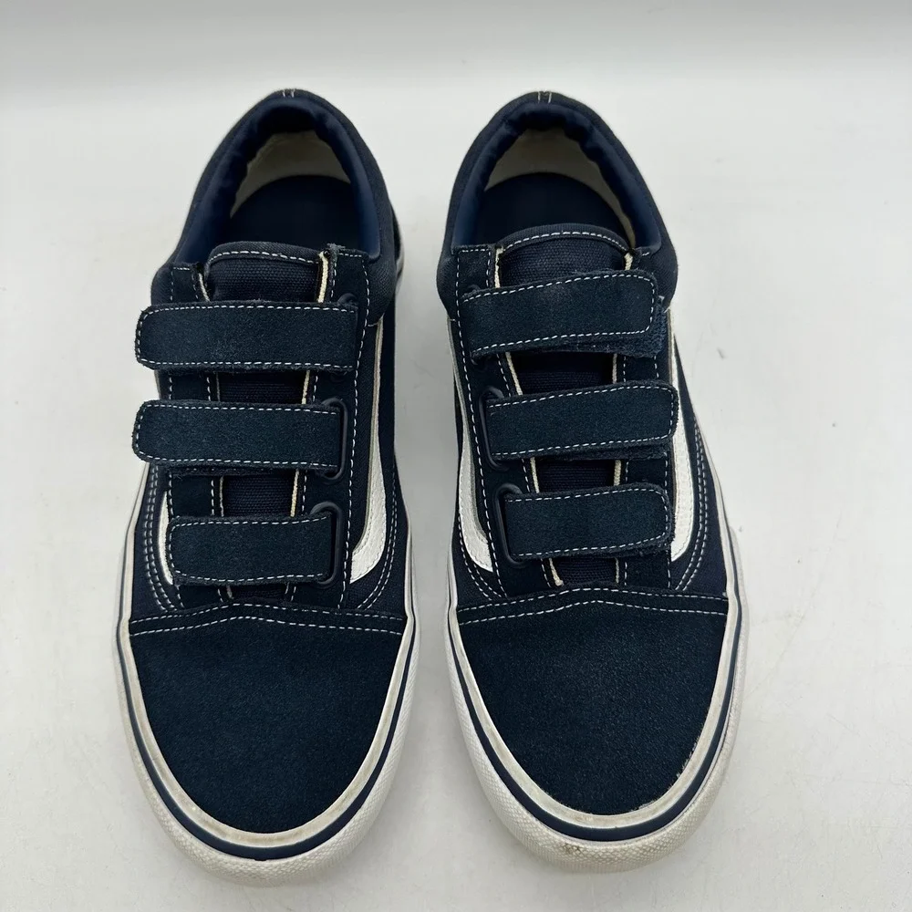 Vans 721454 Mens Size 8 Navy Old Skool V Pro VN0A3D29NVY Hook & Loop Skate Shoes